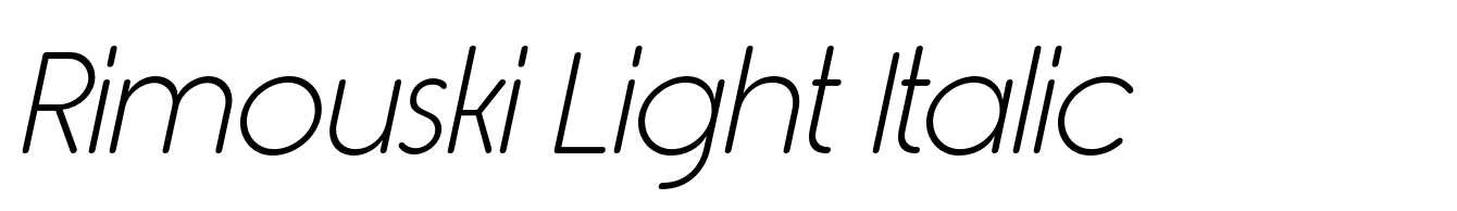 Rimouski Light Italic